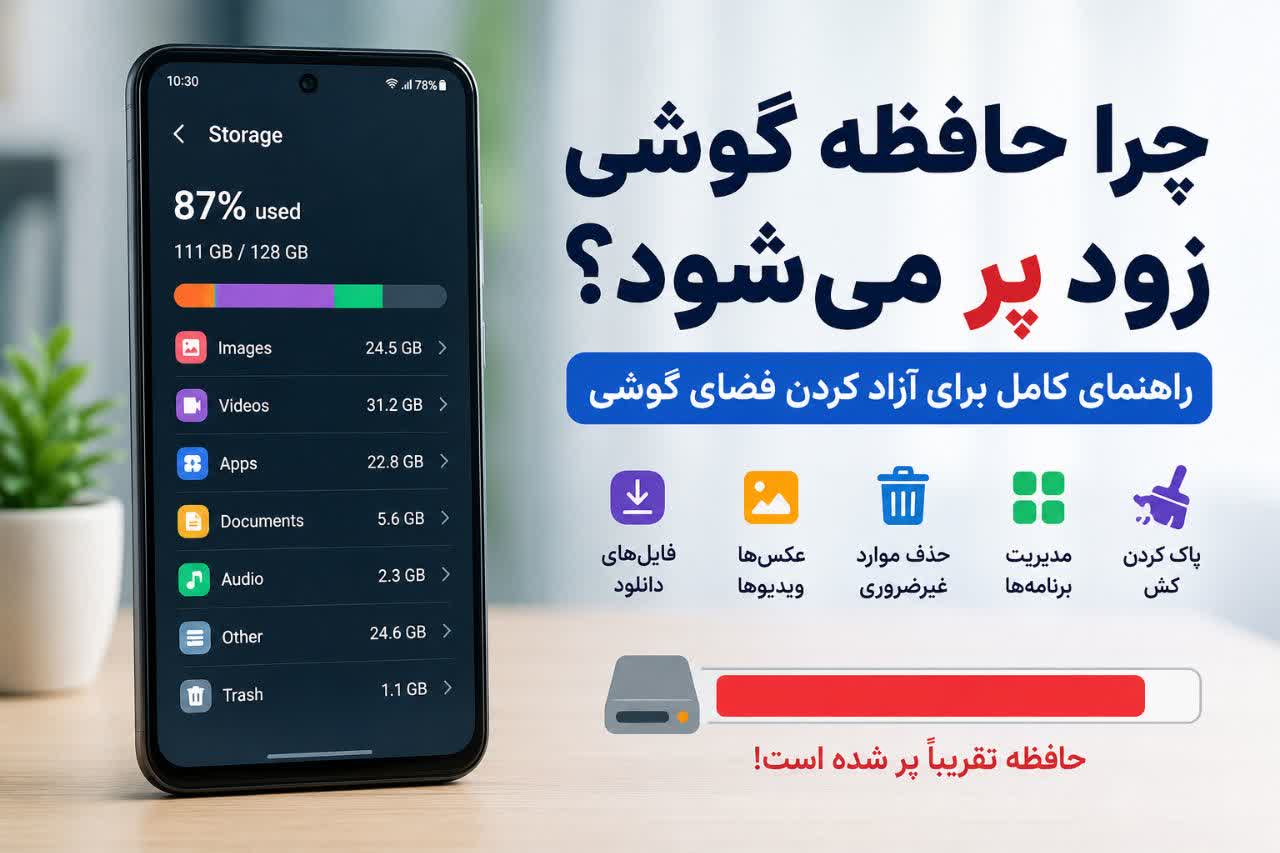 آزاد کردن فضای ذخیرهسازی گوشی بدون حذف عکسها و فایلهای مهم